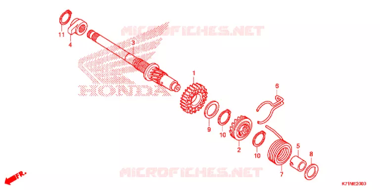 KICKSTARTER SPIL Honda MOTO 110 WAVE 2019  AFS110MCSL