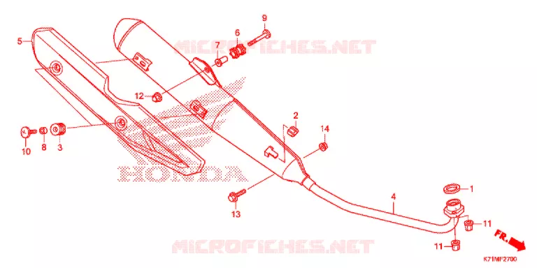 UITLAATDEMPER Honda MOTO 110 WAVE 2021  AFS110MCSL