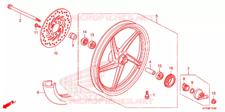VOOR WIEL (AFS110MCS) Honda MOTO 110 WAVE 2020  AFS110MCSL