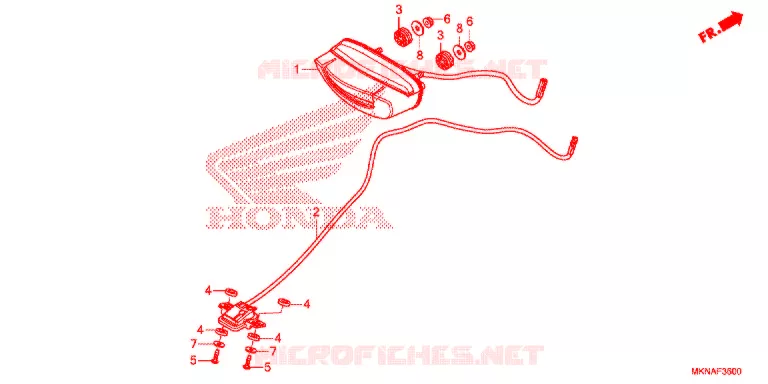 ACHTERLICHT/KENTEKEN LICHT Honda MOTO 650 CB 2020  CB650RAL