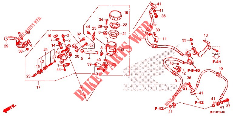 VOOR REM HOOFD CILINDER (CBR1000ST) voor Honda CBR 1000 RR 2021