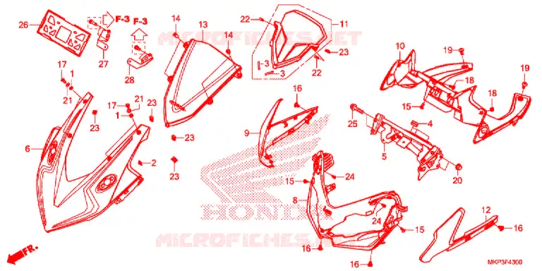 BOVEN KAP Honda MOTO 500 CBR 2020  CBR500RAL