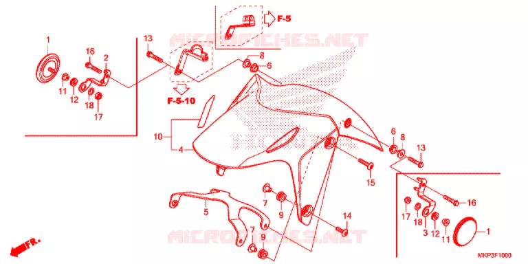 VOOR STROOMLIJNKAP Honda MOTO 500 CBR 2020  CBR500RAL