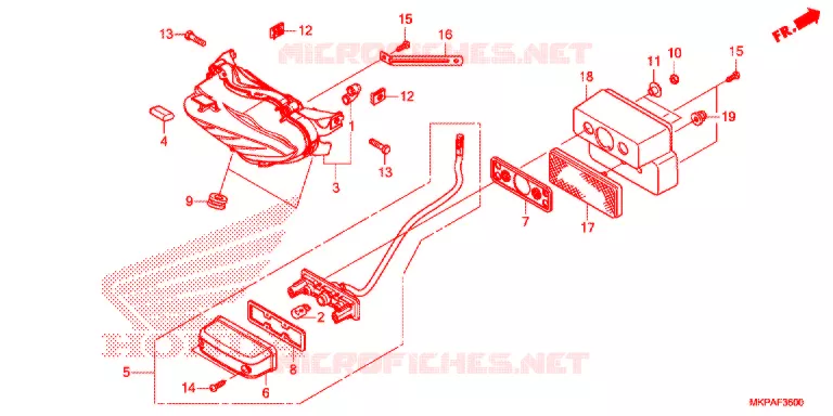 ACHTERLICHT Honda MOTO 500 CBR 2020  CBR500RL