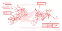 WAARSCHUWINGSLABEL voor Honda REBEL 500 ABS 2020