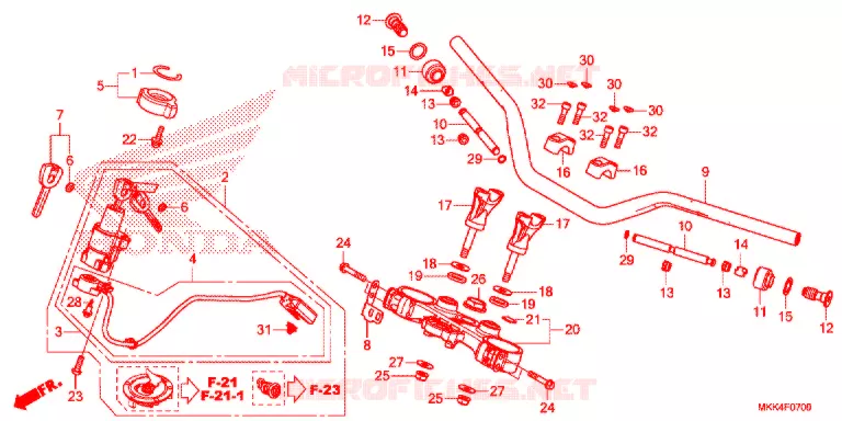 HENDEL PIJP/BOVENSTE BRUG Honda MOTO 1000 AFRICA-TWIN 2019  CRF1000A2K