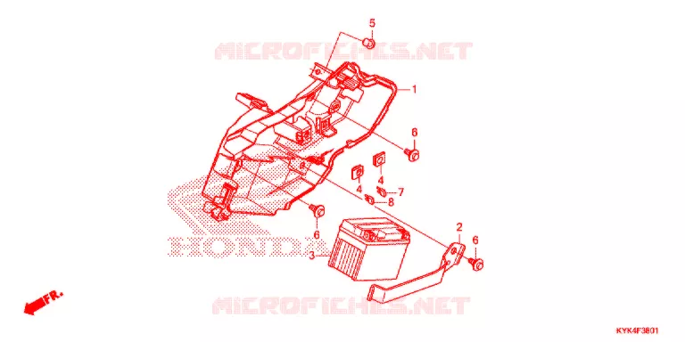 ACCU (CRF110F'19-) Honda MOTO 110 CRF 2020  CRF110FL
