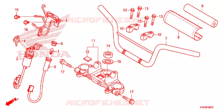 HENDEL PIJP/BOVENSTE BRUG (CRF110F'19-) Honda MOTO 110 CRF 2020  CRF110FL