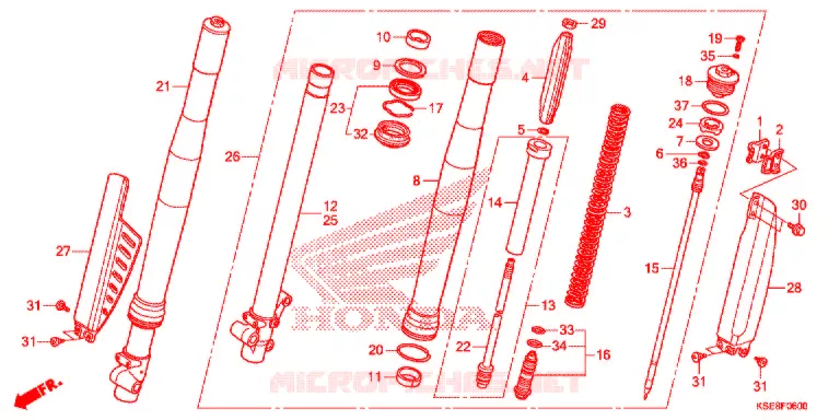 VOOR VORK Honda MOTO 150 CRF 2020  CRF150RBL