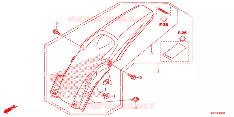 ACHTER STROOMLIJNKAP Honda MOTO 150 CRF 2020  CRF150RL