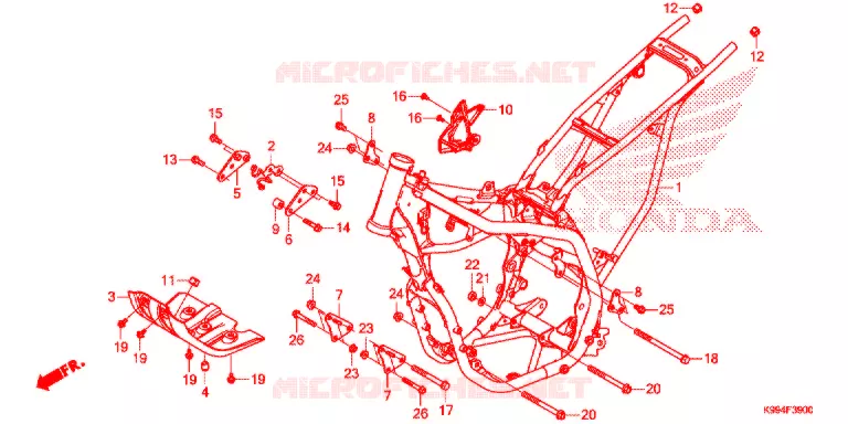 FRAME CHASSIS Honda MOTO 250 CRF 2019  CRF250FK