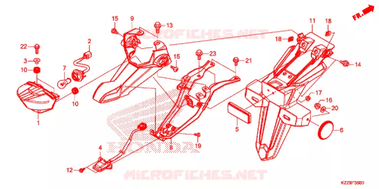 ACHTERLICHT Honda MOTO 250 CRF 2019  CRF250LAK