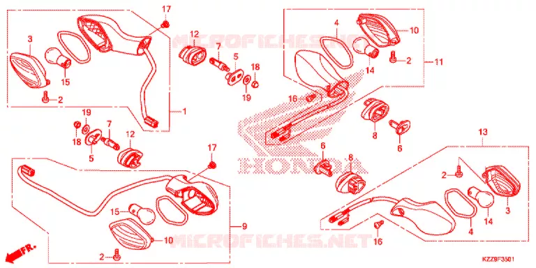 KNIPPERLICHT (CRF250RL/RLA) Honda MOTO 250 CRF 2019  CRF250RLAK