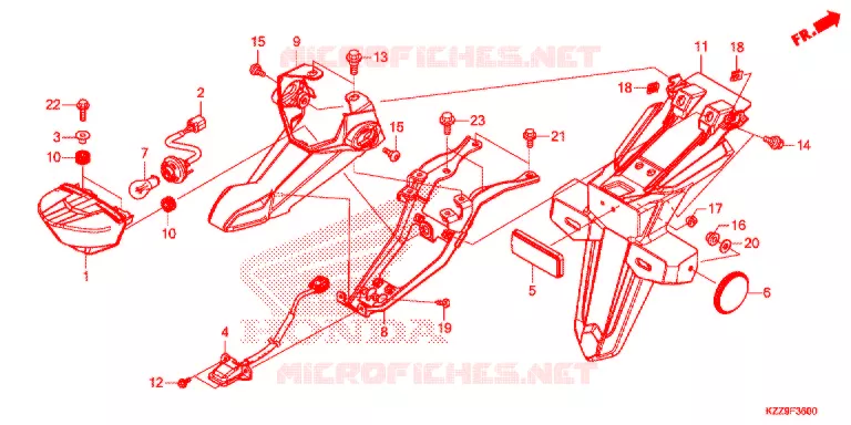 ACHTERLICHT Honda MOTO 250 CRF 2019  CRF250RLK