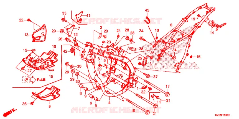 FRAME CHASSIS Honda MOTO 250 CRF 2019  CRF250RLK