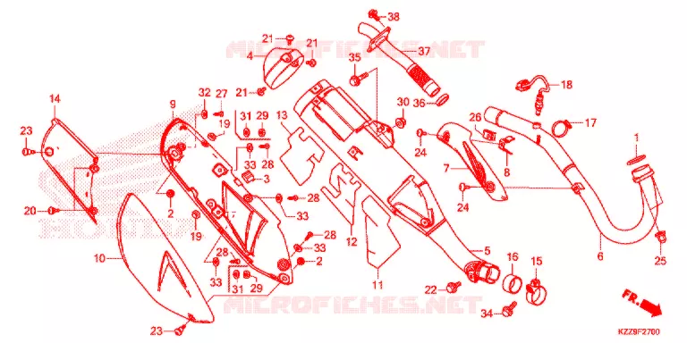 UITLAATDEMPER Honda MOTO 250 CRF 2019  CRF250RLK