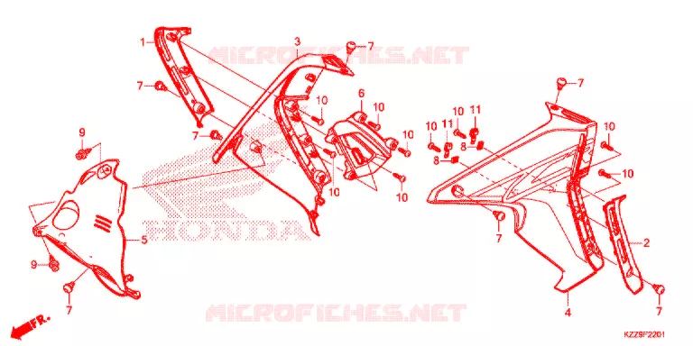 DEKBAND (CRF250RL/RLA) Honda MOTO 250 CRF 2020  CRF250RLL