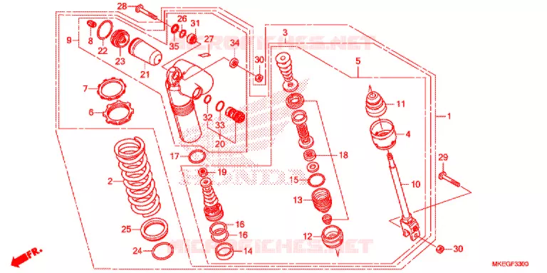 ACHTER KUSSEN Honda MOTO 450 CRF 2020  CRF450LL