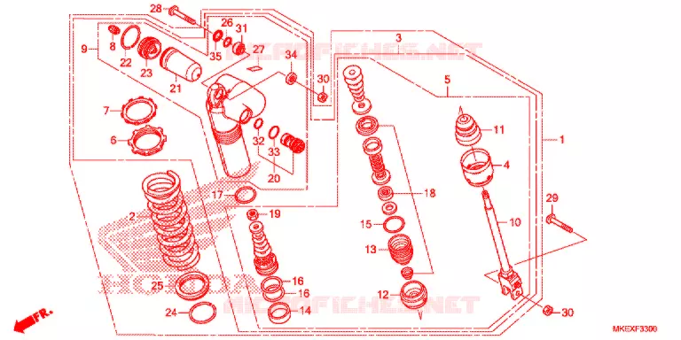 ACHTER KUSSEN Honda MOTO 450 CRF 2019  CRF450XK
