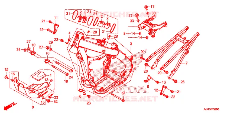 FRAME CHASSIS Honda MOTO 450 CRF 2019  CRF450XK