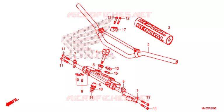 HENDEL PIJP/BOVENSTE BRUG Honda MOTO 450 CRF 2024  CRF450XK