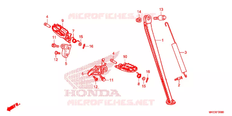 OPSTAP/STANDAARD Honda MOTO 450 CRF 2022  CRF450XK