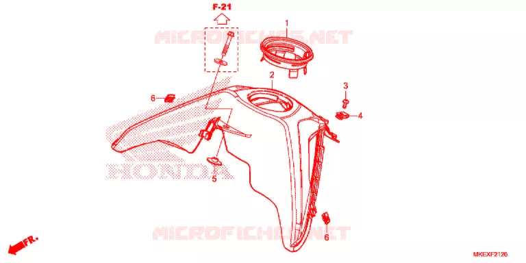 BOVENSTE BESCHUTTING Honda MOTO 450 CRF 2020  CRF450XL