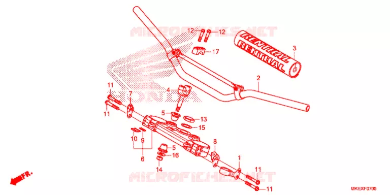 HENDEL PIJP/BOVENSTE BRUG Honda MOTO 450 CRF 2020  CRF450XL