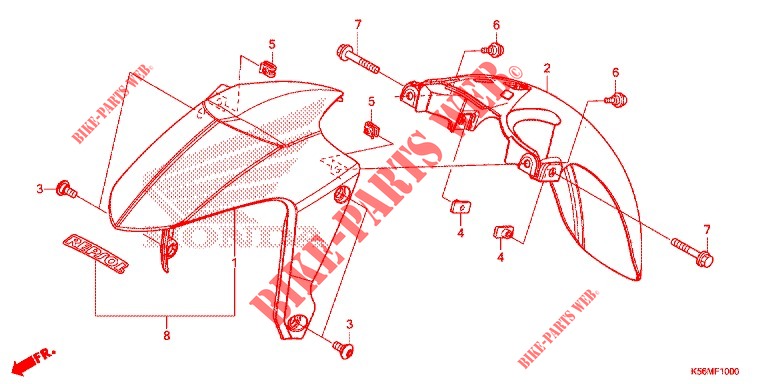 VOOR STROOMLIJNKAP voor Honda RS 150 R V4 2021