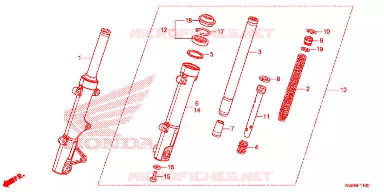 VOOR VORK Honda MOTO 150 RS 2021  FS150FL