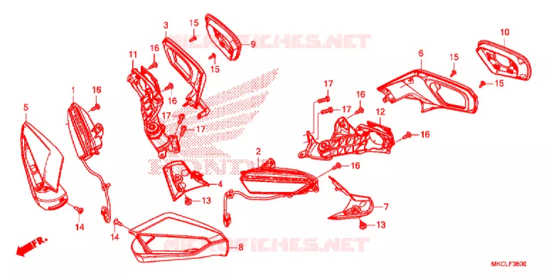 KNIPPERLICHT/SPIEGEL Honda MOTO 1800 GOLD-WING 2020  GL1800BL
