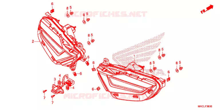 ACHTER COMBINATIE LICHT Honda MOTO 1800 GOLD-WING 2020  GL1800DL