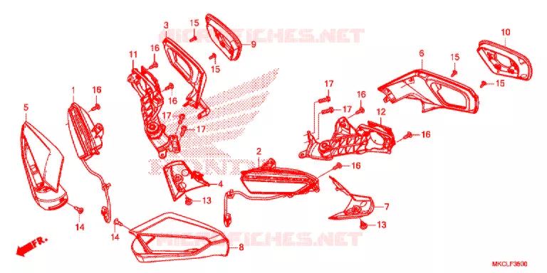 KNIPPERLICHT/SPIEGEL Honda MOTO 1800 GOLD-WING 2020  GL1800DL