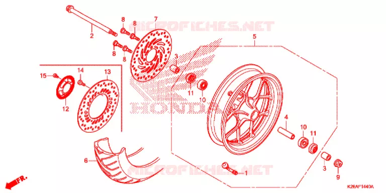 VOOR WIEL Honda MOTO 125 GROM 2021  MSX125L