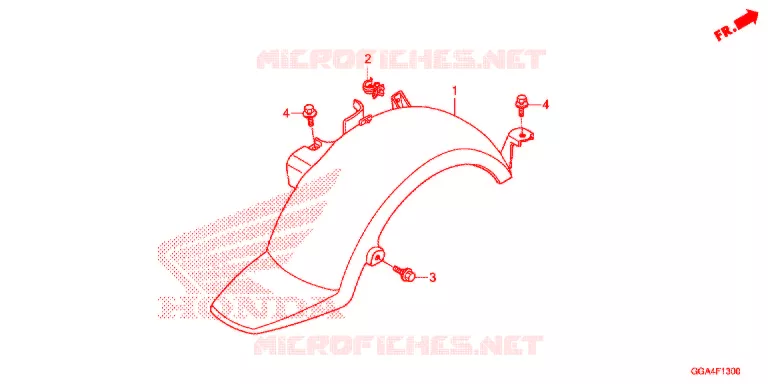 ACHTER STROOMLIJNKAP Honda SCOOTER 50 RUCKUS 2020  NPS50L_A