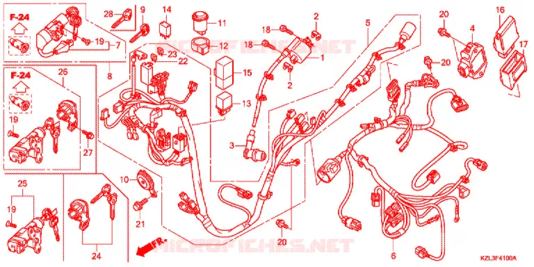 BEDRADINGSBUNDEL Honda SCOOTER 110 VISION 2017  NSC110WHG