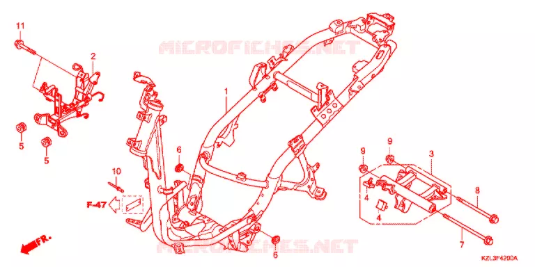 FRAME CHASSIS Honda SCOOTER 110 VISION 2017  NSC110WHG