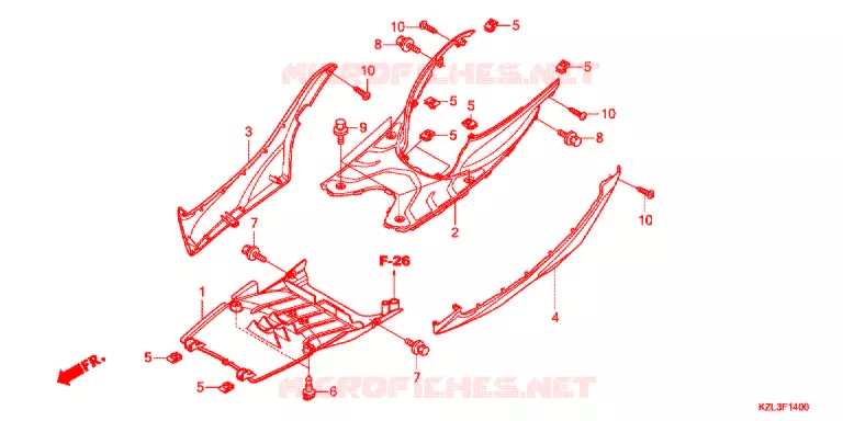 VLOER OPSTAP Honda SCOOTER 110 VISION 2018  NSC110WHG