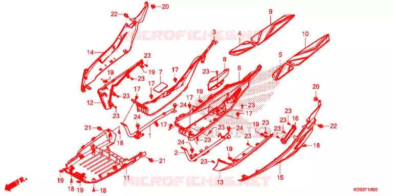 VLOER OPSTAP Honda SCOOTER 300 FORZA 2020  NSS300AL