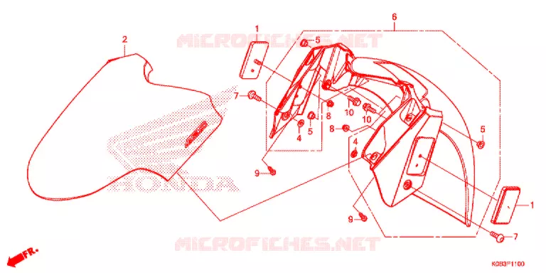 VOOR STROOMLIJNKAP Honda SCOOTER 300 FORZA 2020  NSS300AL