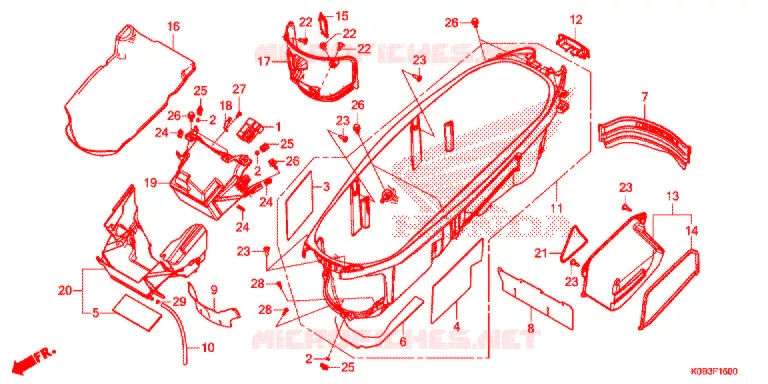 BAGAGEBOX Honda SCOOTER 300 FORZA 2020  NSS300AL