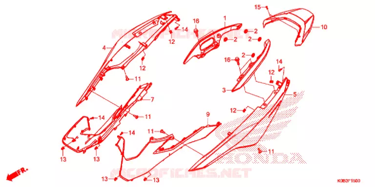 KONTPANEEL MIDDEN Honda SCOOTER 300 FORZA 2020  NSS300AL