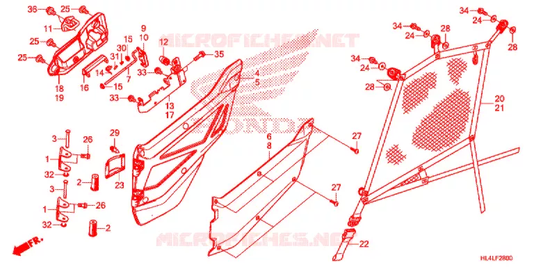 VOORPORTIER Honda ATV 1000 PIONEER 2020  SXS1000M3PL