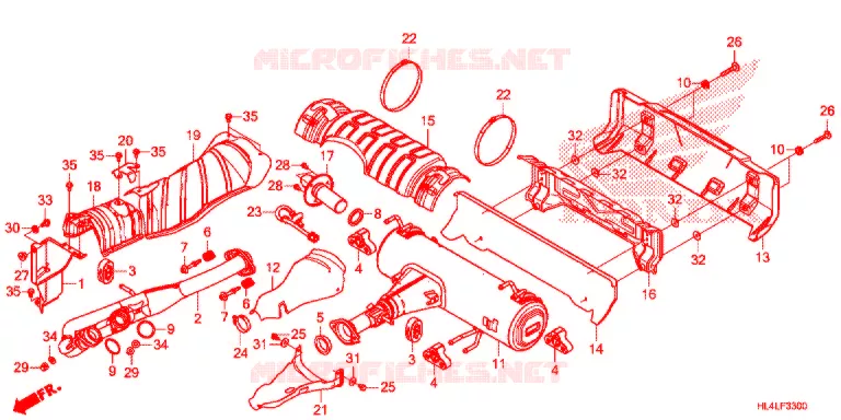 UITLAATDEMPER Honda ATV 1000 PIONEER 2020  SXS1000M3PL