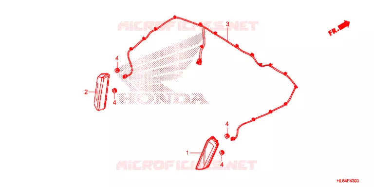 ACHTERLICHT Honda ATV 1000 TALON 2021  SXS1000S2RM