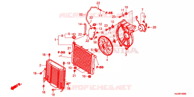 RADIATOR Honda ATV 1000 TALON 2021  SXS1000S2RM