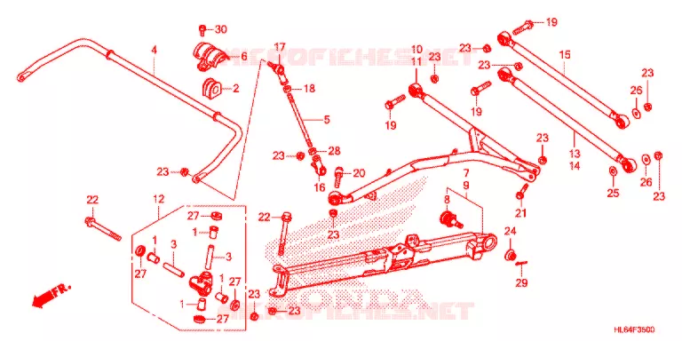 KUSSEN ARM (SXS1000S2R) Honda ATV 1000 TALON 2021  SXS1000S2RM