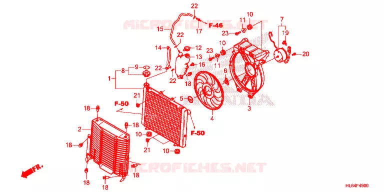RADIATOR Honda ATV 1000 TALON 2021  SXS1000S2RM