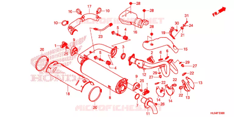 UITLAATDEMPER Honda ATV 1000 TALON 2021  SXS1000S2RM