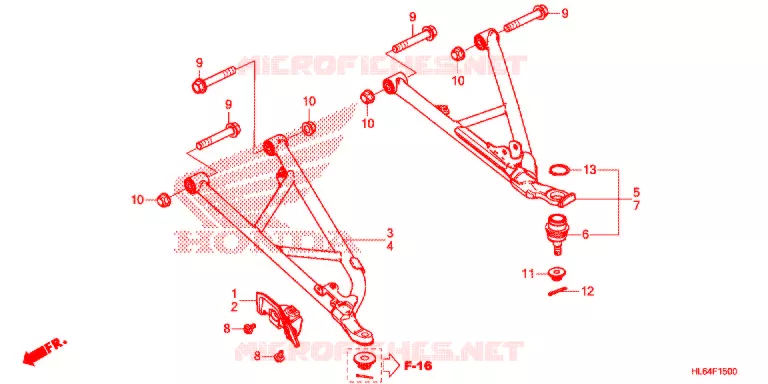 VOOR ARM Honda ATV 1000 TALON 2020  SXS1000S2XM